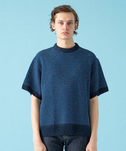 WRAPINKNOT（ラッピンノット）の「【WRAPINKNOT】STUDIOUS限定別注SSサマーニット（ニット/セーター・メンズ・ブラック/ネイビー/レッド・2/3）」の20枚目の写真