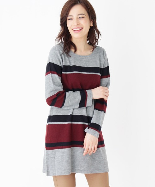 セール マルチボーダーニットワンピース ワンピース Shoo La Rue シューラルー のファッション通販 Zozotown