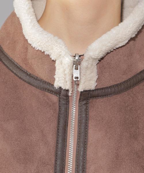 PAGEBOY（ページボーイ）の「ボアフェイクムートンリバーシブルコート（ムートンコート・レディース・ライトブラウン/グレイッシュベージュ・SMALL/MEDIUM）」の17枚目の写真