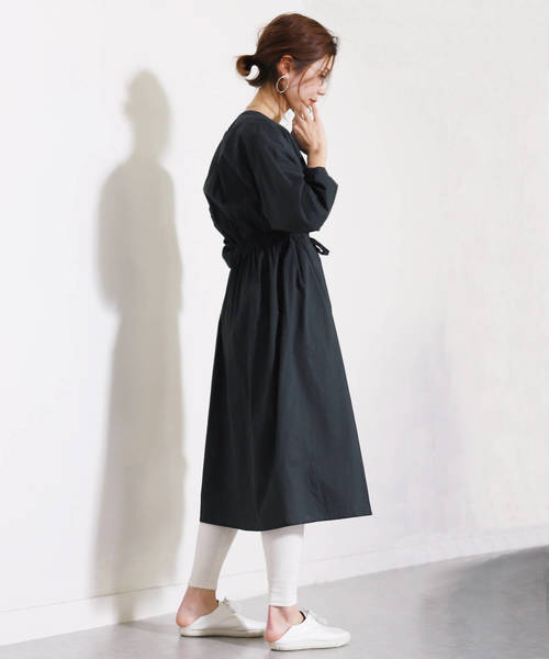 reca（レカ）の「ガウンシャツワンピース（シャツワンピース・レディース・ベージュ/ネイビー/アイボリー/カーキ/イエロー系その他・M）」の17枚目の写真