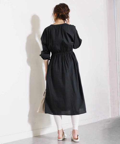 reca（レカ）の「ガウンシャツワンピース（シャツワンピース・レディース・ベージュ/ネイビー/アイボリー/カーキ/イエロー系その他・M）」の19枚目の写真