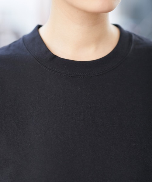 HANES(ヘインズ)の「【Hanes】6.1 oz. Beefy レディース ヘインズ ビーフィー オーバーサイズ クルーネック 半袖 Tシャツ(Tシャツ/カットソー・レディース・ホワイト/ブラック/マルーン/グリーン系その他/ヘザーチャコール/グレー/ブラウン系その他/パープル/ネイビー・S/M/L)」の13枚目の写真