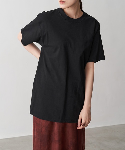 HANES(ヘインズ)の「【Hanes】6.1 oz. Beefy レディース ヘインズ ビーフィー オーバーサイズ クルーネック 半袖 Tシャツ(Tシャツ/カットソー・レディース・ホワイト/ブラック/マルーン/グリーン系その他/ヘザーチャコール/グレー/ブラウン系その他/パープル/ネイビー・S/M/L)」の21枚目の写真