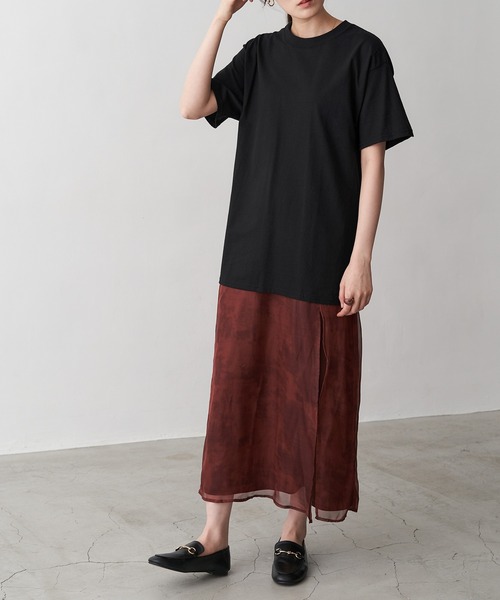 HANES(ヘインズ)の「【Hanes】6.1 oz. Beefy レディース ヘインズ ビーフィー オーバーサイズ クルーネック 半袖 Tシャツ(Tシャツ/カットソー・レディース・ホワイト/ブラック/マルーン/グリーン系その他/ヘザーチャコール/グレー/ブラウン系その他/パープル/ネイビー・S/M/L)」の20枚目の写真