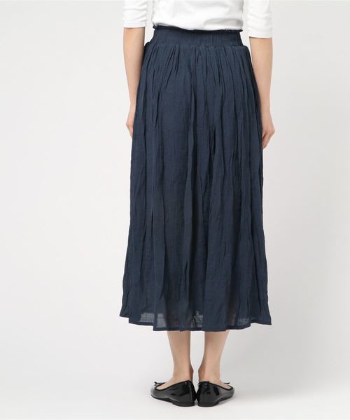 clear(クリア)の「スラブギャザーロングスカート(スカート・レディース・ベージュ/パープル/ネイビー/ピンク/グリーン/ブラック/オリーブ/ワインレッド・F)」の12枚目の写真