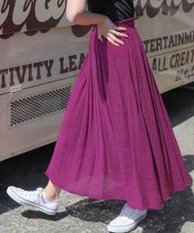 clear | スラブギャザーロングスカート(スカート)