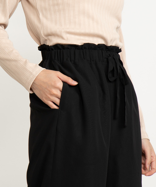 WEGO（ウィゴー）の「WEGO/シアーパターンワイドパンツ（スラックス・レディース・ドット/ダークオレンジ/ブラック・FREE）」の14枚目の写真