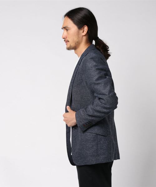 MEN'S BIGI(メンズビギ)の「カラミ織りストレッチジャケット(テーラードジャケット・メンズ・ネイビー/グレー・S/M/L/LL)」の4枚目の写真