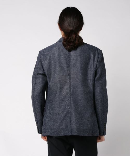 MEN'S BIGI(メンズビギ)の「カラミ織りストレッチジャケット(テーラードジャケット・メンズ・ネイビー/グレー・S/M/L/LL)」の5枚目の写真
