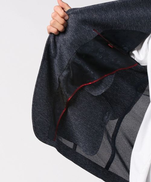 MEN'S BIGI(メンズビギ)の「カラミ織りストレッチジャケット(テーラードジャケット・メンズ・ネイビー/グレー・S/M/L/LL)」の3枚目の写真