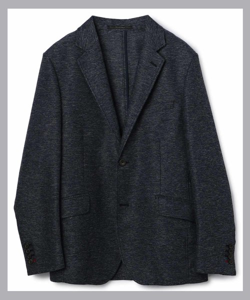 MEN'S BIGI(メンズビギ)の「カラミ織りストレッチジャケット(テーラードジャケット・メンズ・ネイビー/グレー・S/M/L/LL)」の2枚目の写真