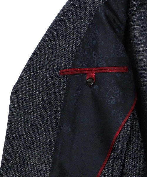 MEN'S BIGI(メンズビギ)の「カラミ織りストレッチジャケット(テーラードジャケット・メンズ・ネイビー/グレー・S/M/L/LL)」の12枚目の写真