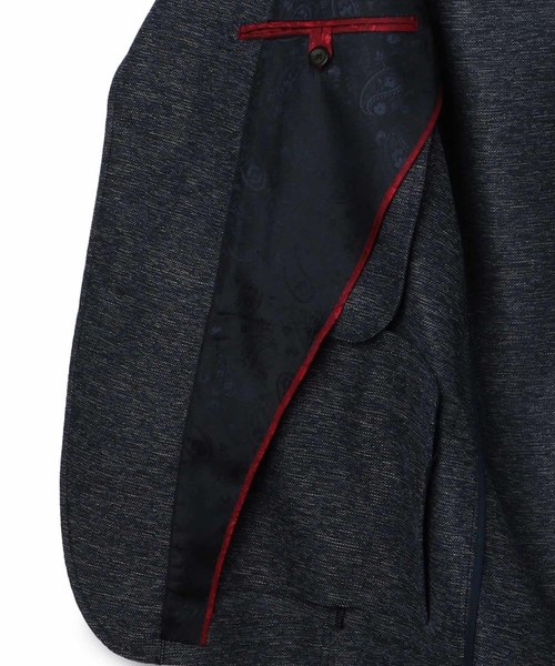 MEN'S BIGI(メンズビギ)の「カラミ織りストレッチジャケット(テーラードジャケット・メンズ・ネイビー/グレー・S/M/L/LL)」の14枚目の写真