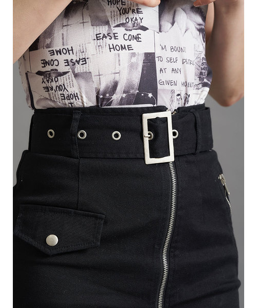 Darich（ダーリッチ）の「バックグラフィックSK（スカート・レディース・カーキ/ブラック・S/M）」の15枚目の写真