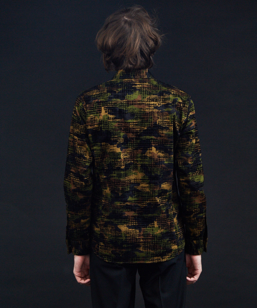 5351 POUR LES HOMMES(ゴーサンゴーイチプールオム)の「フロッキーチェックシャツ(シャツ/ブラウス・メンズ・カーキ/ブラック系その他・44/46/48/50)」の12枚目の写真