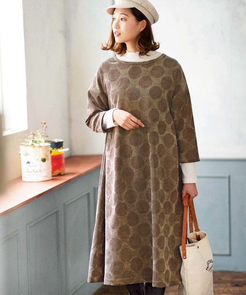 ドット柄コーデュロイワンピース ワンピース Geera ジーラ のファッション通販 Zozotown