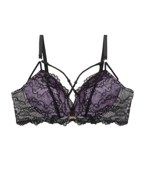 Ravijour（ラヴィジュール）の「ファインレースパワーメイク ブラ(B～Dカップ)（ブラジャー・レディース・ブラック/アイボリー/レッド/マルチ/ピンク/ブルー/パープル/ボルドー/その他5/ベビーピンク・B65/B70/B75/C65/C70/C75/D65/D70/D75）」の5枚目の写真