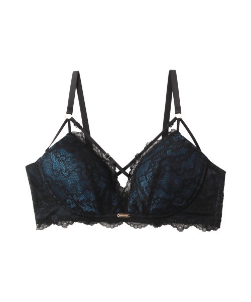 Ravijour（ラヴィジュール）の「ファインレースパワーメイク ブラ(B～Dカップ)（ブラジャー・レディース・ブラック/アイボリー/レッド/マルチ/ピンク/ブルー/パープル/ボルドー/その他5/ベビーピンク・B65/B70/B75/C65/C70/C75/D65/D70/D75）」の4枚目の写真