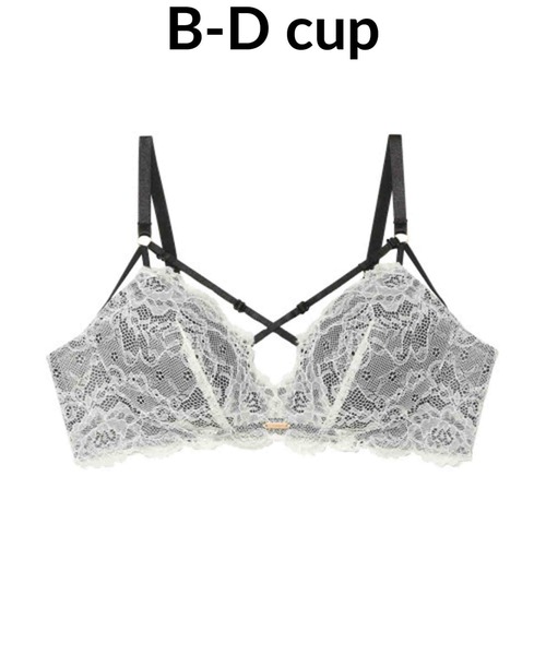 Ravijour（ラヴィジュール）の「ファインレースパワーメイク ブラ(B～Dカップ)（ブラジャー・レディース・ブラック/アイボリー/レッド/マルチ/ピンク/ブルー/パープル/ボルドー/その他5/ベビーピンク・B65/B70/B75/C65/C70/C75/D65/D70/D75）」の2枚目の写真