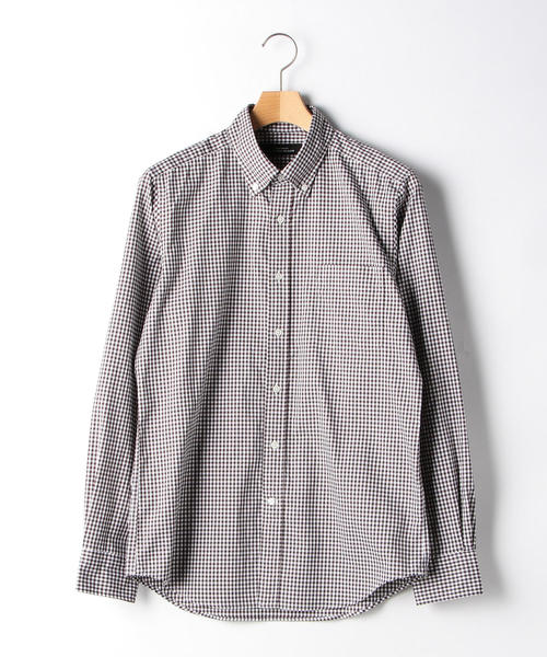 green label relaxing（グリーンレーベルリラクシング）の「NM C/C ストレッチ ギンガム ボタンダウンシャツ＜機能性 / 抗菌・ストレッチ＞＃（シャツ/ブラウス・メンズ・ダークブラウン/ネイビー・X-SMALL/SMALL/MEDIUM/LARGE/X-LARGE）」の17枚目の写真