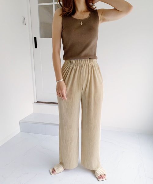 CLEA（クレア）の「デイリー スクエアネック ニットタンク（タンク