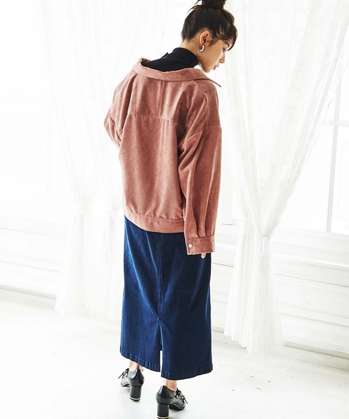 GeeRA(ジーラ)の「Gジャン風コーデュロイジャケット(その他アウター・レディース・ベージュ/ピンク/ブルー・MEDIUM/LARGE/X-LARGE)」の8枚目の写真