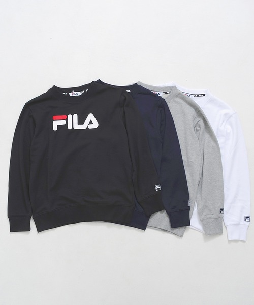 FILA(フィラ)の「【FILA/フィラ】デカロゴプリント トレーナー/スウェット/裏毛(スウェット・レディース・ホワイト/ブラック/ネイビー/杢グレー・LL/M/L)」の5枚目の写真