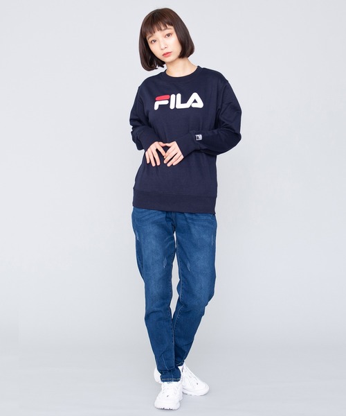 FILA(フィラ)の「【FILA/フィラ】デカロゴプリント トレーナー/スウェット/裏毛(スウェット・レディース・ホワイト/ブラック/ネイビー/杢グレー・LL/M/L)」の17枚目の写真