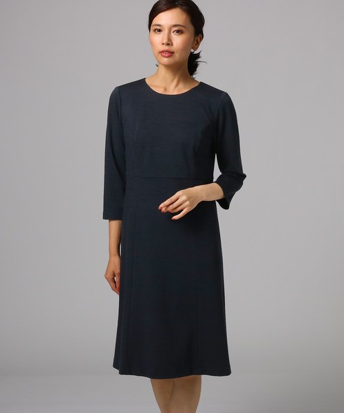 セール L 洗える バックジップミモレワンピース ワンピース Untitled アンタイトル のファッション