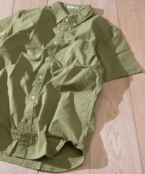 Candy Fantasy(キャンディーファンタジー)の「【a】ライトオックス ボタンダウン半袖シャツ(シャツ/ブラウス・メンズ・ホワイト/ネイビー/グレー/カーキ/サックスブルー/ピンク/ホワイト系その他2/ブラック系その他2/ブルー系その他3/ブルー系その他2/ベージュ/ブラック/マルチ/イエロー/サックスブルー系/ライトグリーン・MEDIUM/LARGE/X-LARGE)」の7枚目の写真