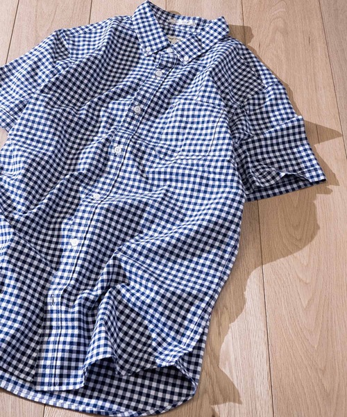 Candy Fantasy(キャンディーファンタジー)の「【a】ライトオックス ボタンダウン半袖シャツ(シャツ/ブラウス・メンズ・ホワイト/ネイビー/グレー/カーキ/サックスブルー/ピンク/ホワイト系その他2/ブラック系その他2/ブルー系その他3/ブルー系その他2/ベージュ/ブラック/マルチ/イエロー/サックスブルー系/ライトグリーン・MEDIUM/LARGE/X-LARGE)」の12枚目の写真