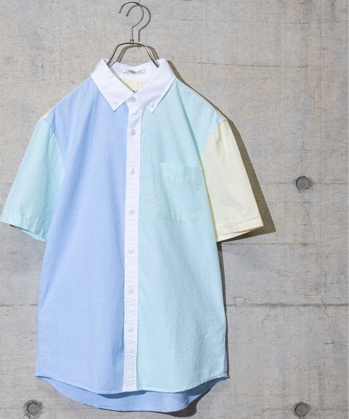 Candy Fantasy(キャンディーファンタジー)の「【a】ライトオックス ボタンダウン半袖シャツ(シャツ/ブラウス・メンズ・ホワイト/ネイビー/グレー/カーキ/サックスブルー/ピンク/ホワイト系その他2/ブラック系その他2/ブルー系その他3/ブルー系その他2/ベージュ/ブラック/マルチ/イエロー/サックスブルー系/ライトグリーン・MEDIUM/LARGE/X-LARGE)」の16枚目の写真