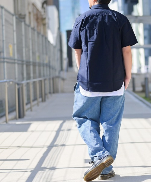 Candy Fantasy(キャンディーファンタジー)の「【a】ライトオックス ボタンダウン半袖シャツ(シャツ/ブラウス・メンズ・ホワイト/ネイビー/グレー/カーキ/サックスブルー/ピンク/ホワイト系その他2/ブラック系その他2/ブルー系その他3/ブルー系その他2/ベージュ/ブラック/マルチ/イエロー/サックスブルー系/ライトグリーン・MEDIUM/LARGE/X-LARGE)」の17枚目の写真