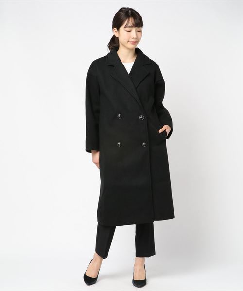 Lace Ladies(レースレディース)の「ゆったりチェスターコート(チェスターコート・レディース・ブラック/チャコールグレー・FREE)」の7枚目の写真