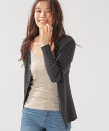 シルクMIXリブカーディガン