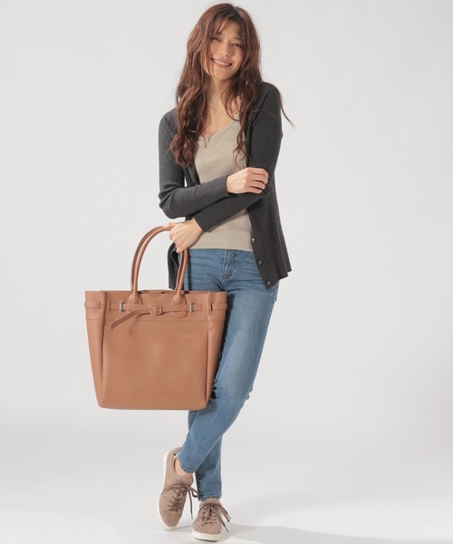 BAYFLOW（ベイフロー）の「シルクMIXリブカーディガン（カーディガン/ボレロ・レディース・グレー/チャコールグレー/ベージュ/イエロー・SMALL/MEDIUM）」の5枚目の写真