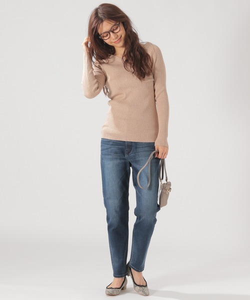 BAYFLOW（ベイフロー）の「シルクMIXリブカーディガン（カーディガン/ボレロ・レディース・グレー/チャコールグレー/ベージュ/イエロー・SMALL/MEDIUM）」の7枚目の写真