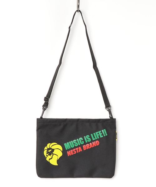 ロゴプリント ショルダーバッグ NESTA BRAND / ネスタブランド】 ロゴプリントサコッシュ