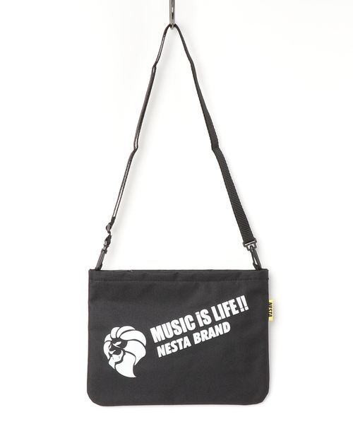 dictionary(ディクショナリー)の「【NESTA BRAND / ネスタブランド】 ロゴプリントサコッシュ(ショルダーバッグ・メンズ・ブラック×ホワイト/ブラック/チャコールグレー・FREE)」の8枚目の写真