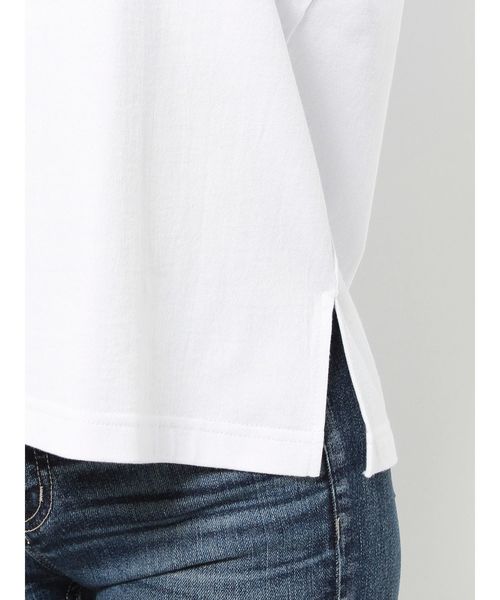 GYDA（ジェイダ）の「USUAL PLACE PHOTO スリットTシャツ（Tシャツ/カットソー・レディース・ベージュ/ブラック/オフホワイト・FREE）」の19枚目の写真