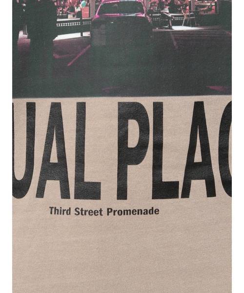 GYDA（ジェイダ）の「USUAL PLACE PHOTO スリットTシャツ（Tシャツ/カットソー・レディース・ベージュ/ブラック/オフホワイト・FREE）」の20枚目の写真