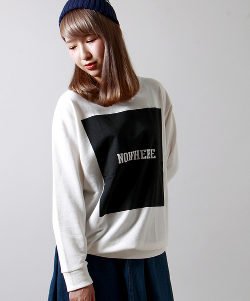 WEGO(ウィゴー)の「WEGO/ボックスロゴBIGスウェット(スウェット・レディース・オフホワイト/ブラック/グリーン系その他/ライトパープル・FREE)」の1枚目の写真