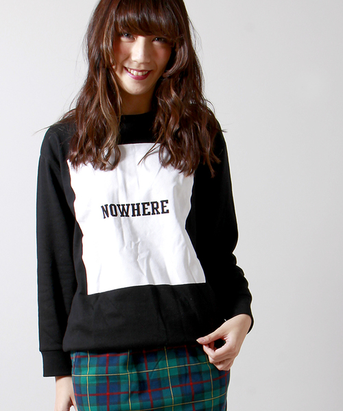 WEGO(ウィゴー)の「WEGO/ボックスロゴBIGスウェット(スウェット・レディース・オフホワイト/ブラック/グリーン系その他/ライトパープル・FREE)」の2枚目の写真