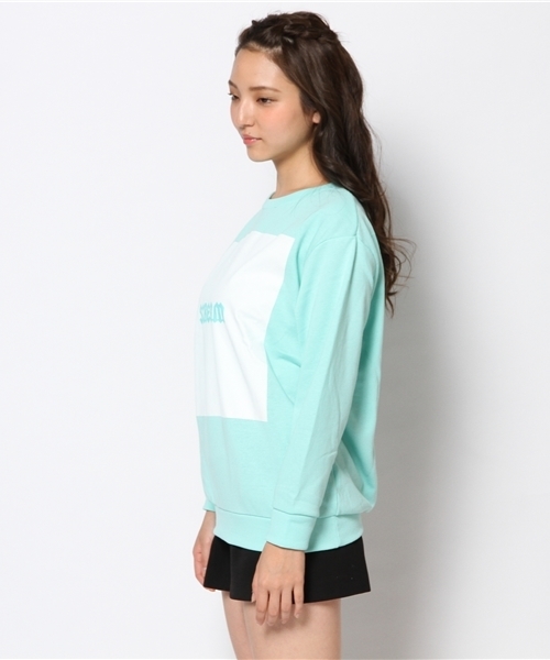 WEGO(ウィゴー)の「WEGO/ボックスロゴBIGスウェット(スウェット・レディース・オフホワイト/ブラック/グリーン系その他/ライトパープル・FREE)」の8枚目の写真