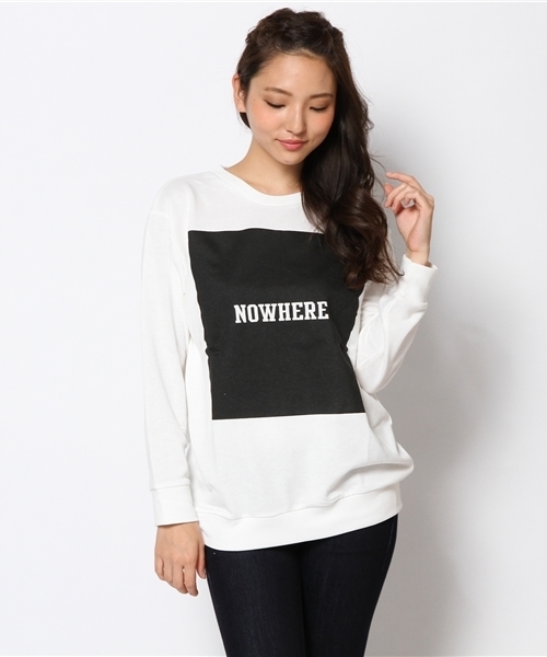 WEGO(ウィゴー)の「WEGO/ボックスロゴBIGスウェット(スウェット・レディース・オフホワイト/ブラック/グリーン系その他/ライトパープル・FREE)」の19枚目の写真