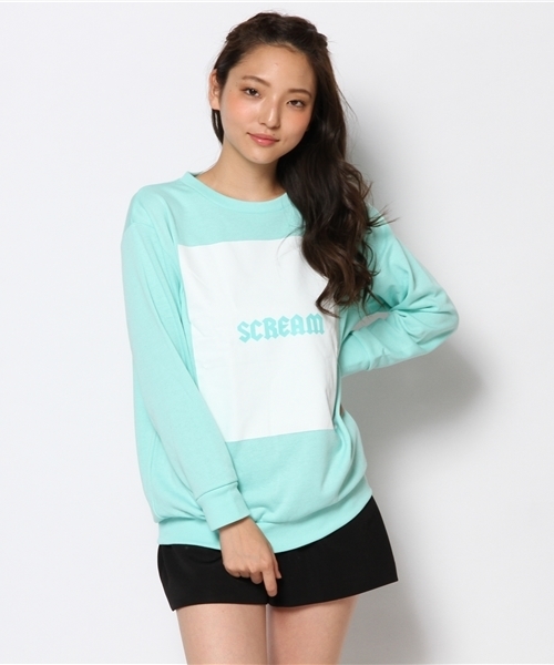 WEGO(ウィゴー)の「WEGO/ボックスロゴBIGスウェット(スウェット・レディース・オフホワイト/ブラック/グリーン系その他/ライトパープル・FREE)」の21枚目の写真