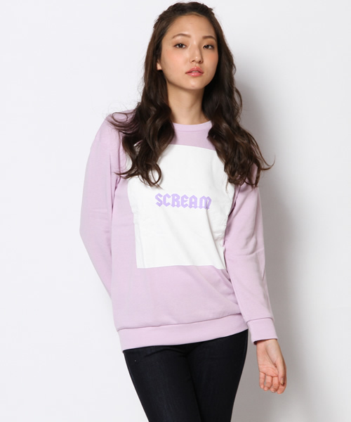 WEGO(ウィゴー)の「WEGO/ボックスロゴBIGスウェット(スウェット・レディース・オフホワイト/ブラック/グリーン系その他/ライトパープル・FREE)」の22枚目の写真