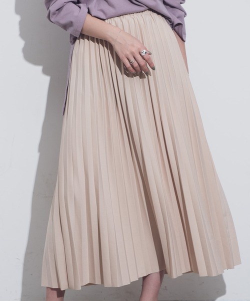 Aunt Marie's（アントマリーズ）の「AUNT MARIE'S ストレッチプリーツロングスカート（スカート・レディース・ブラック/ベージュ/ブルー/グリーン/モカ・FREE）」の4枚目の写真