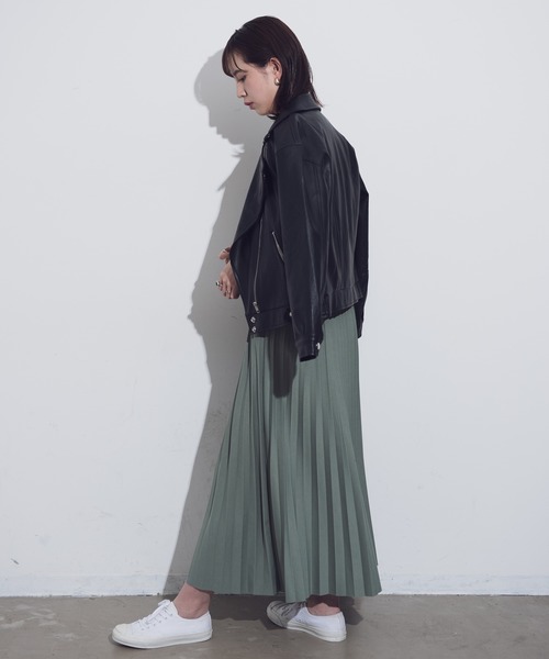 Aunt Marie's（アントマリーズ）の「AUNT MARIE'S ストレッチプリーツロングスカート（スカート・レディース・ブラック/ベージュ/ブルー/グリーン/モカ・FREE）」の12枚目の写真