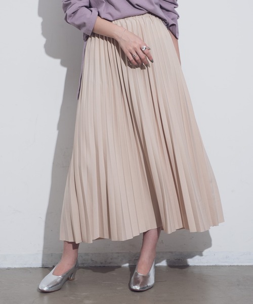 Aunt Marie's（アントマリーズ）の「AUNT MARIE'S ストレッチプリーツロングスカート（スカート・レディース・ブラック/ベージュ/ブルー/グリーン/モカ・FREE）」の7枚目の写真